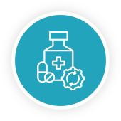 Medikamente und Einstellungssymbol